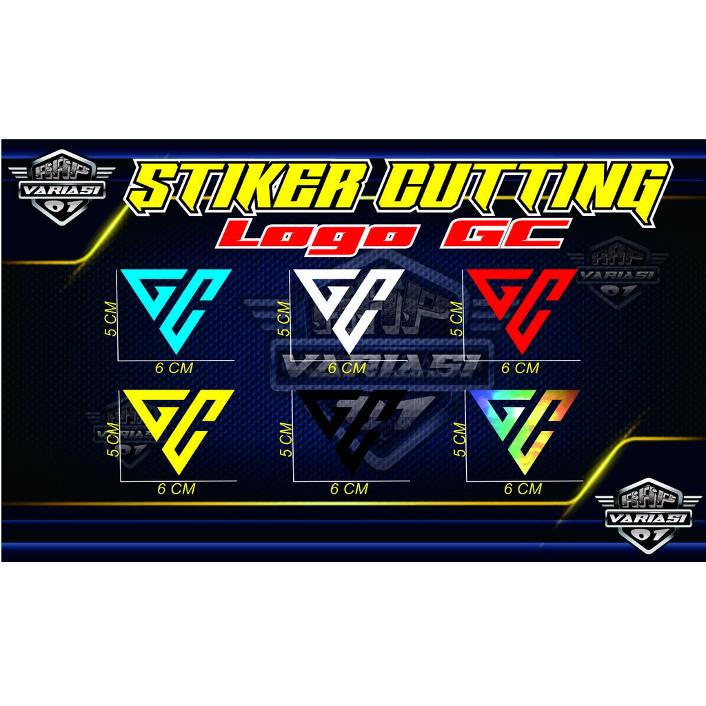 stiker logo Gc , stiker cutting log GC buat motor VARIO,BEAT,SCOOPY,VESPA DLL