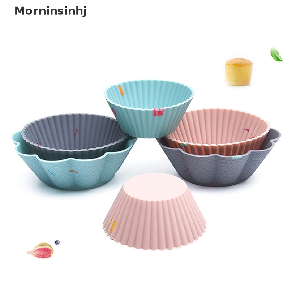 Mornin 6pcs Reusable Silicone Cupcake Mold Cetakan Kue Muffin Kue Baking DIY Dessert Tools id