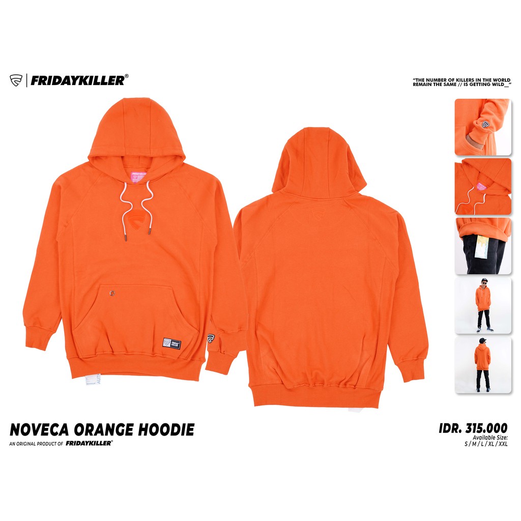 JAKET FRIDAY KILLER | NOVECA ORANGE HOODIE