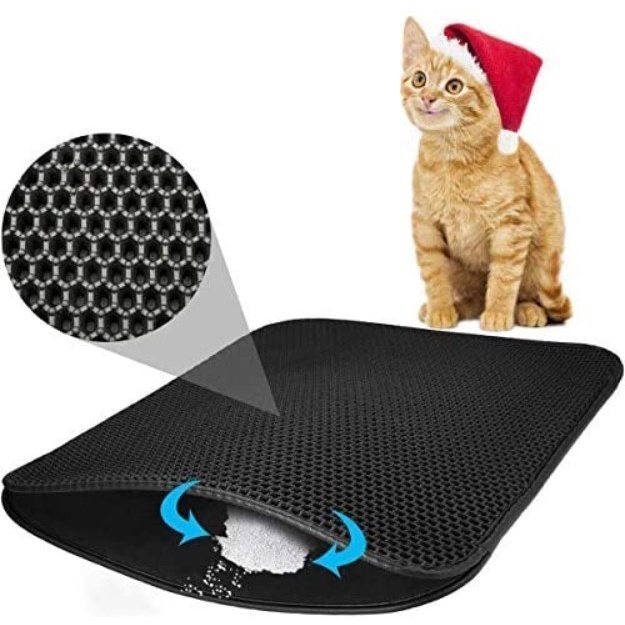 FMFIT Double-Layer Cat Litter Box Mat Trapper EVA Pad Pet Foam