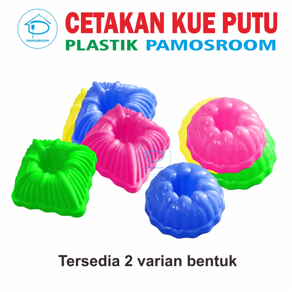 Pamosroom Cetakan Putu Ayu Plastik Cetakan Kue Talam Sakura Jelly Alat Kukus Kue Plastik Warna