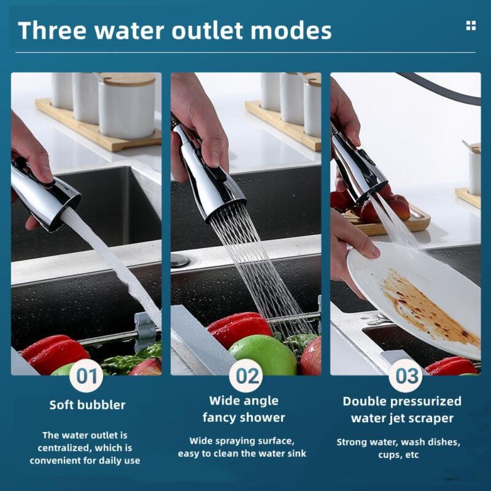 Lanfy Faucet Extender ABS Tahan Lama Adjustable Anti splash Hemat Air Aksesoris Dapur Kamar Mandi Pengganti360° Nozzle Keran Air Bertekanan Putar