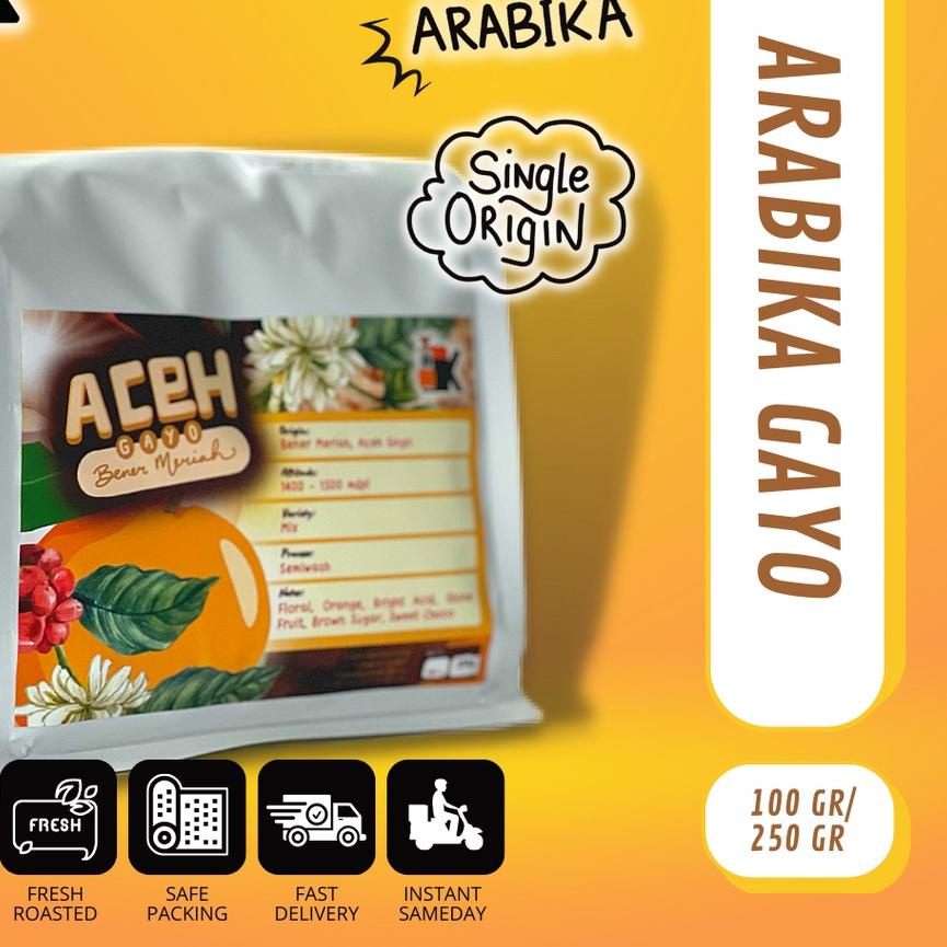 

► Biji Kopi Arabika Aceh Gayo Premium 250gr ➬