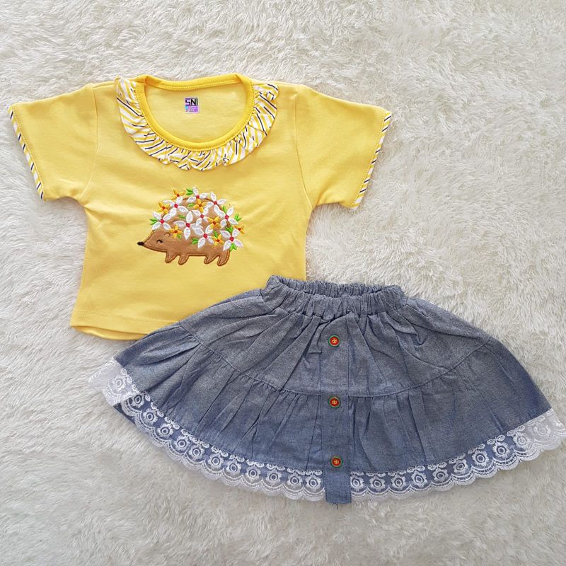 Baju Bayi Star Pinata Rok set