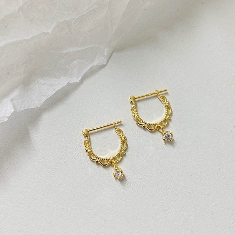 Anenjery Warna Silver Dainty Hollow Hoop Earrings Perhiasan Telinga Lucu Untuk Wanita Hadiah Pesta Earring