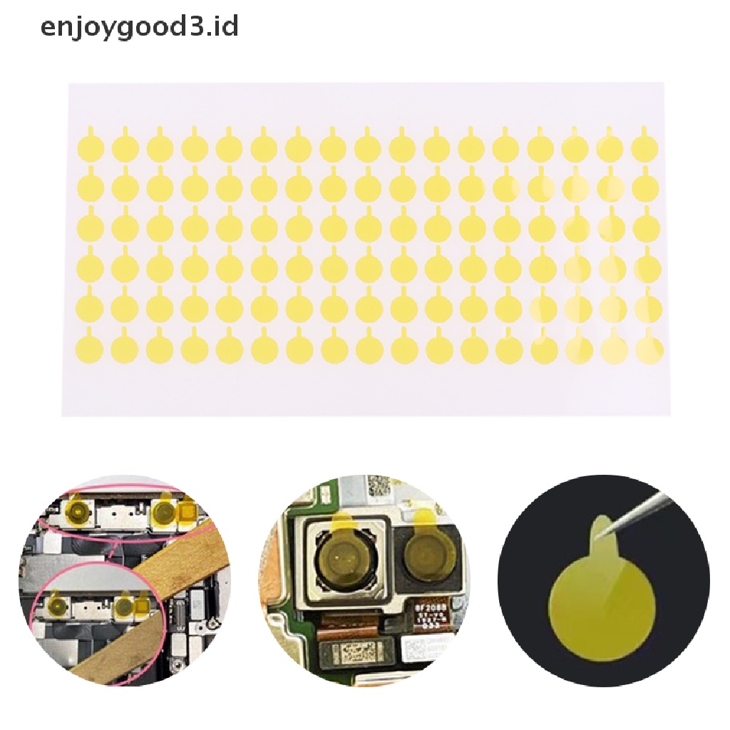 [Rready Stock] 100Pcs Stiker Pelindung Debu Stiker Tape Suhu Tinggi Untuk Telepon pple X Xs 11 12Pro Kamera Infrared Dot Matrix Kamera Depan Sticker Pelindung (ID)