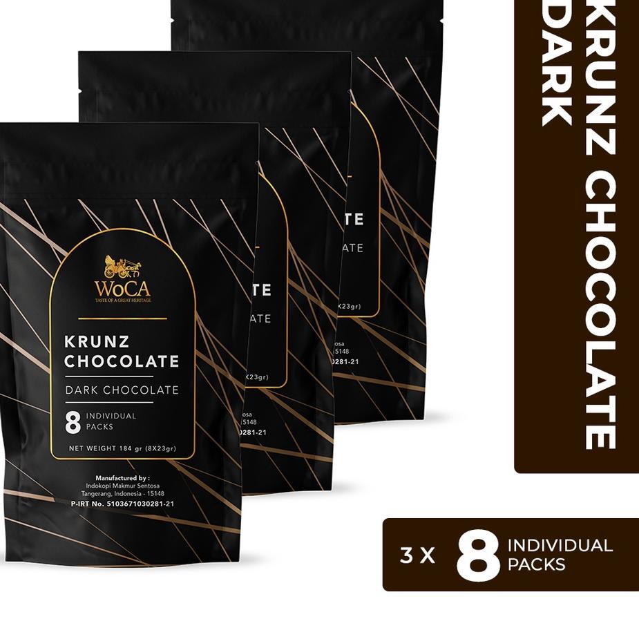 

✧ WoCA Krunz Chocolate Dark 3 x 8 individual packs - Pouch ♦