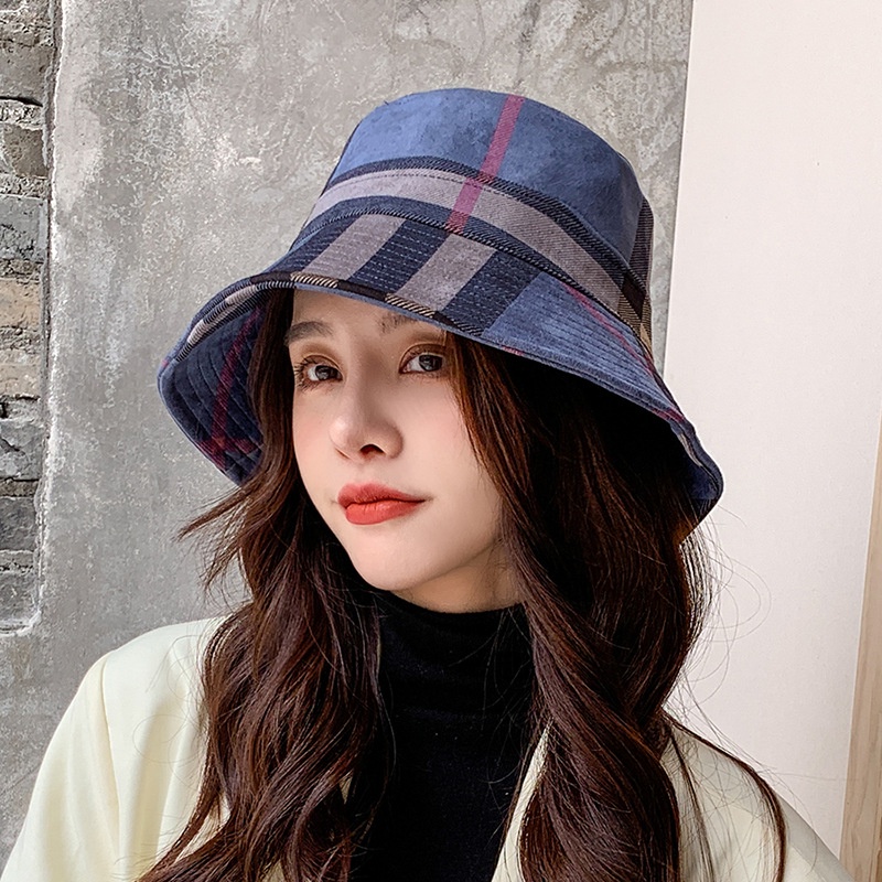 Topi Nelayan Babag Berwarna Suede Basin Hat