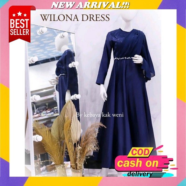 Gamis Mewah Model Terbaru 2023 Gamis Satin Kristal Kondangan Kekinian Viral 2023 Baju Gamis Wanita D