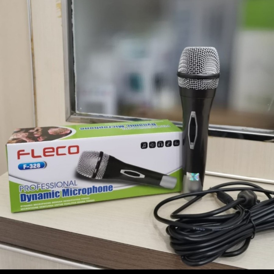 MIC Kabel Microphone Fleco F-328/Mic Karaoke/Mic Professional F-328