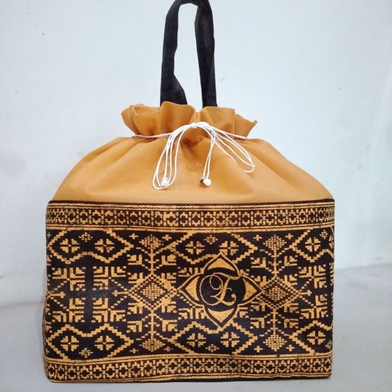 tas hajatan serut tebal batik barcode elegan