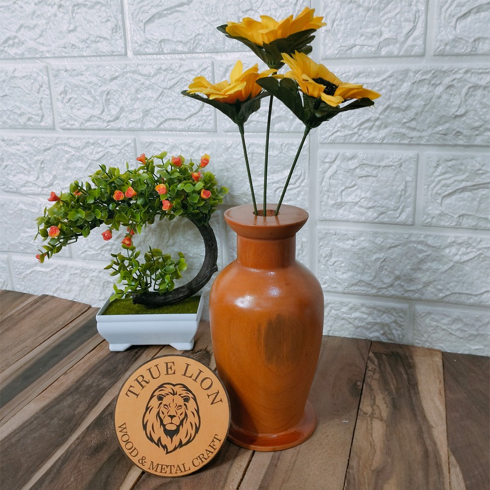 TERLARIS TERMURAH VAS BUNGA KAYU MINIMALIS