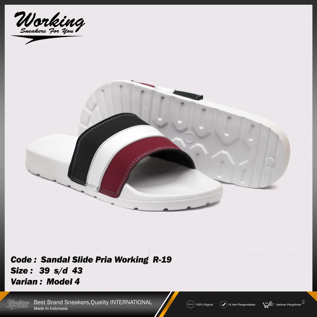 Sandal Slide Pria Working R-19 Anti Air