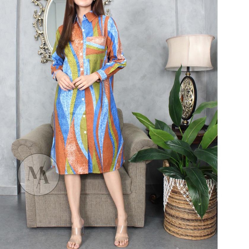 ☁ osela chati long tunik motif viscose ➤