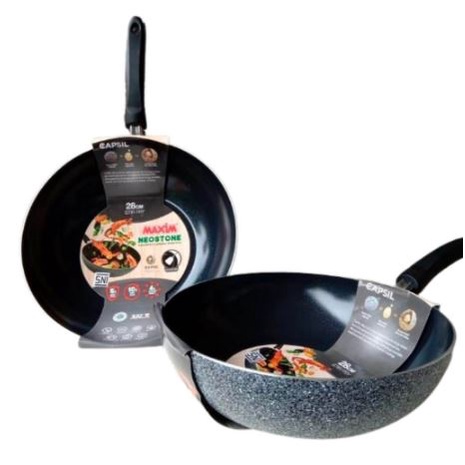 FM - Maxim Neostone Frypan Marble Ceramic 28 cm Serbaguna | Wajan Penggorengan Anti Lengket