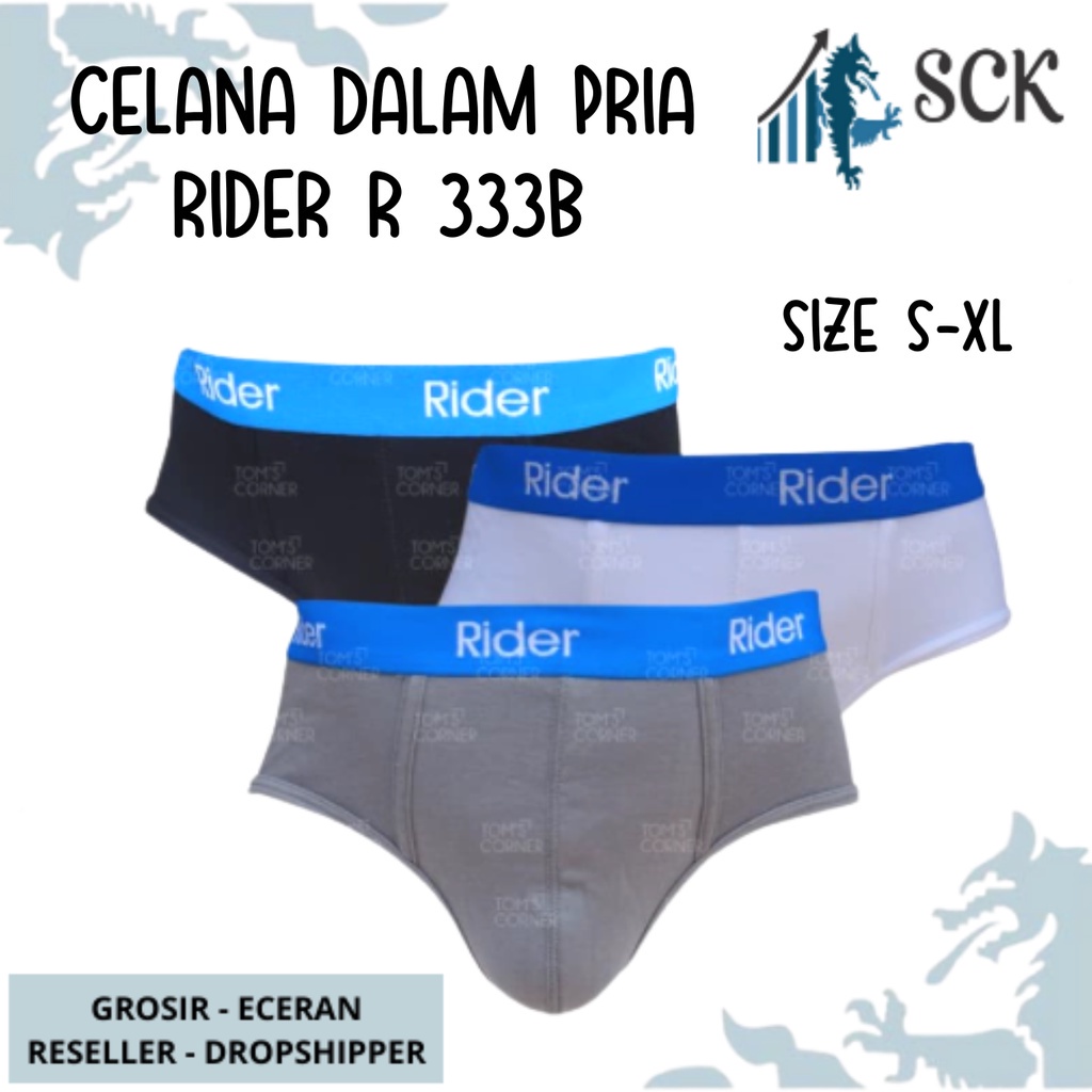 [ISI 3] Celana Dalam Pria RIDER 333 karet Boxer / CD  Olahraga R333 / Pakaian Dalam Cowok - sckmenwear GROSIR