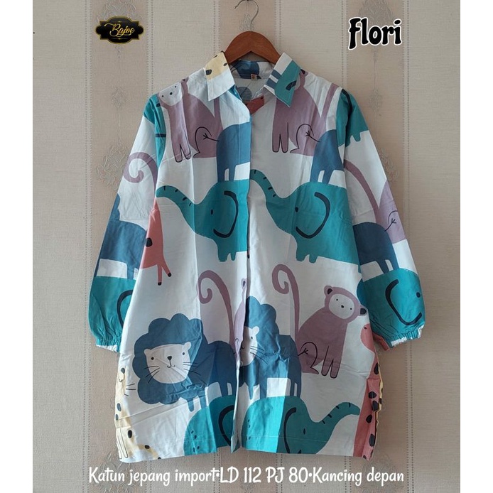 FLORI KEMEJA BAHAN KATUN JEPANG