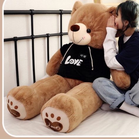 

Unik Boneka teddy bear jumbo pakai baju bahan plush Diskon