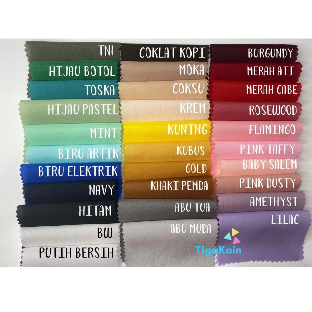 Tetbaik [Dapat Mini Gold] 1 meter Kain Furing Asahi / Bahan Puring