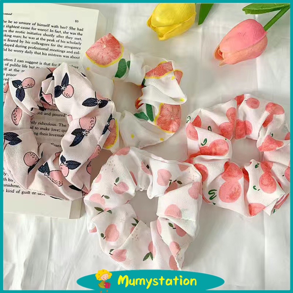 Mumystation Scrunchie Ikat Rambut Katun Warna / Kunciran Rambut Ikat Rambut Korea Scrunchie