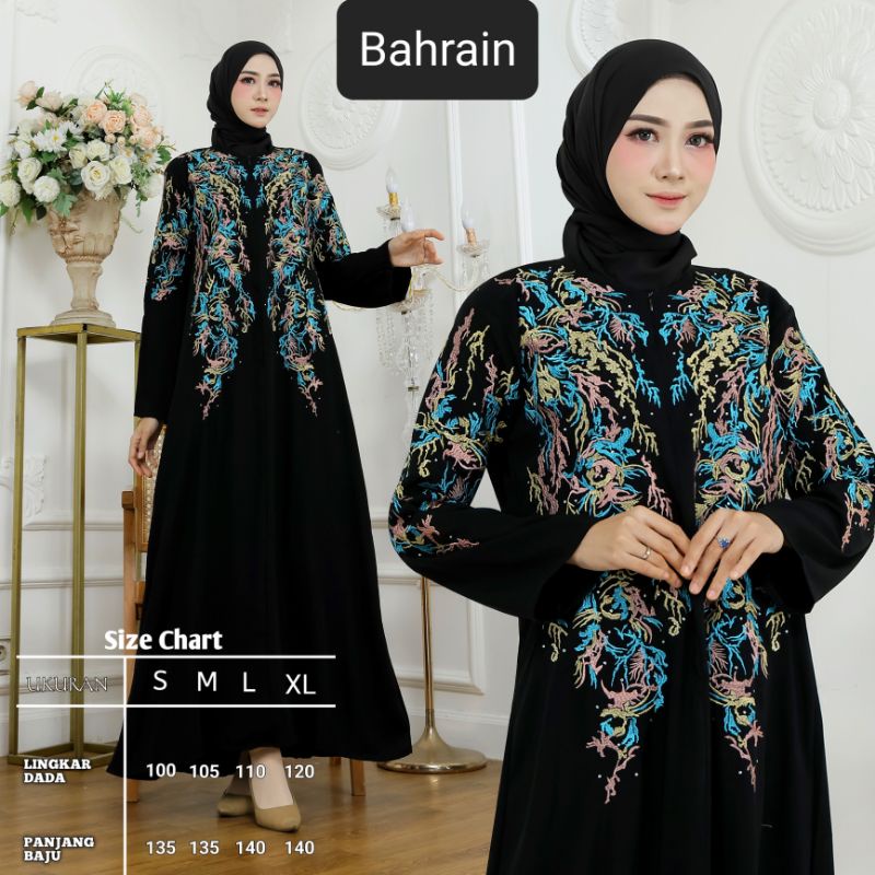 Gallery Exclusive Abaya Hitam Syari Gamis Bordir Turkey Bahrain Busui