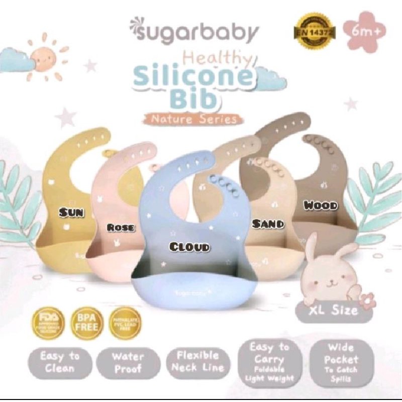 Sugarbaby Healthy Silicone Bib (Nature Series) / Slaber Silicone