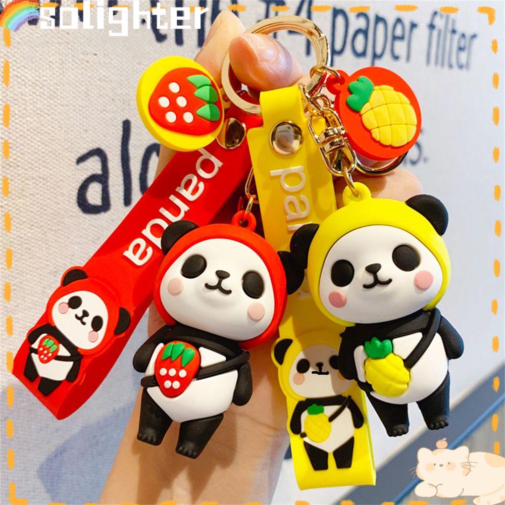 Solighter Panda Gantungan Kunci Hadiah Liontin Kartun Key buckle