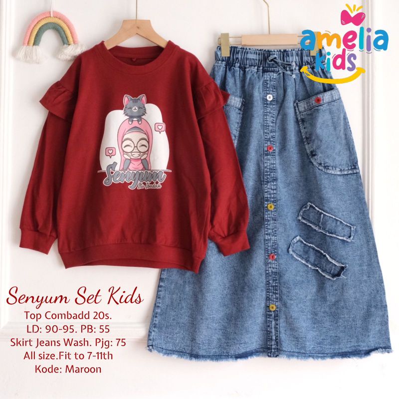 Senyum setelan kids ORI Amelia kids