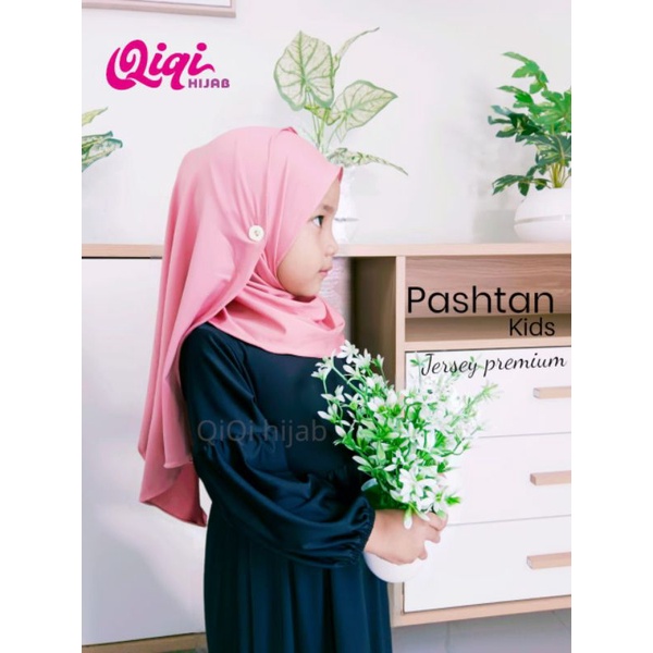 [ Qiqi Hijab ] PASHTAN KIDS••pashmina hijab instan anak Jersey premium••pashmina