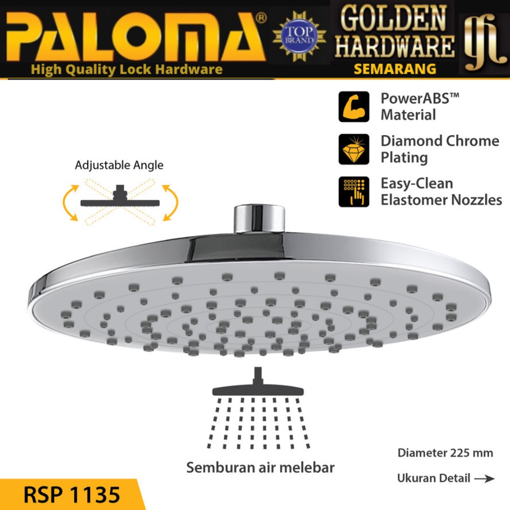 PALOMA RSP 1135 Rainshower Head Shower Rain Sower Mandi Atas Kepala