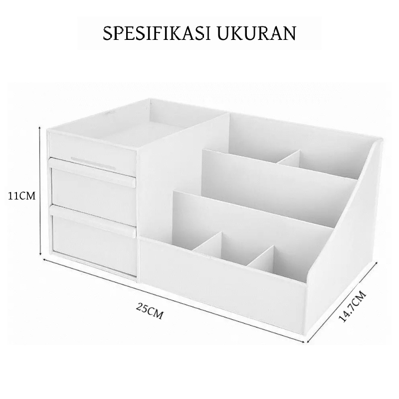 [HKL] COSMETIC STORAGE DRAWER 2 LACI / RAK KOSMETIK / STORAGE COSMETIK BOX / KOTAK PENYIMPANAN MAKE UP / RAK KOSMETIK DRAWER