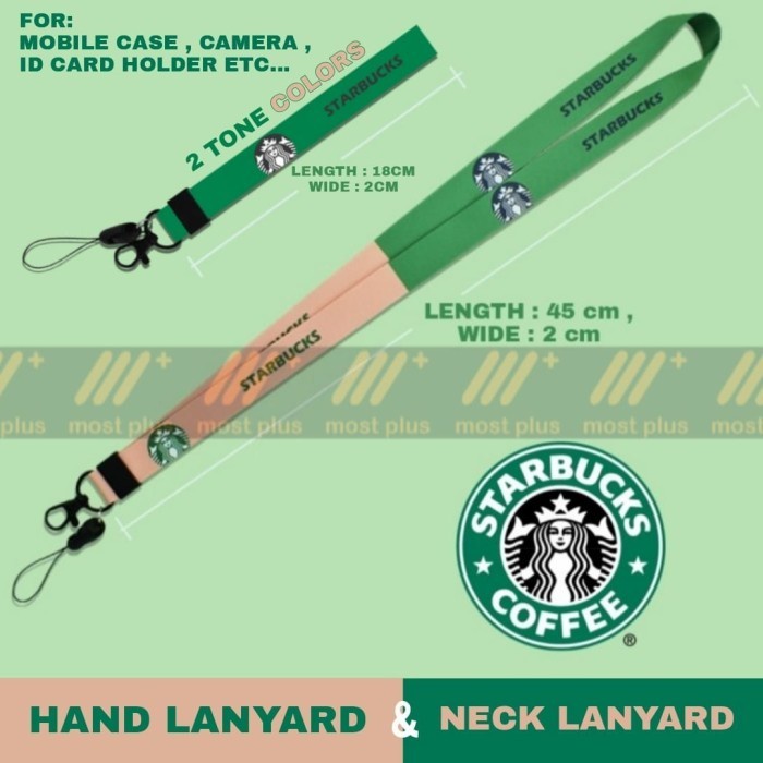 

Terlaris Starbucks Neck Lanyard Mobile Case , Id Card , Camera , Tali Gantungan