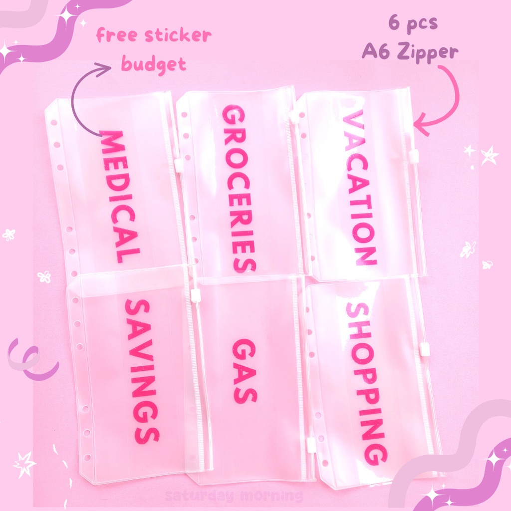 

SN220 Zipper Bag Budgeting A6 / Ziplock A6 Menabung Murah