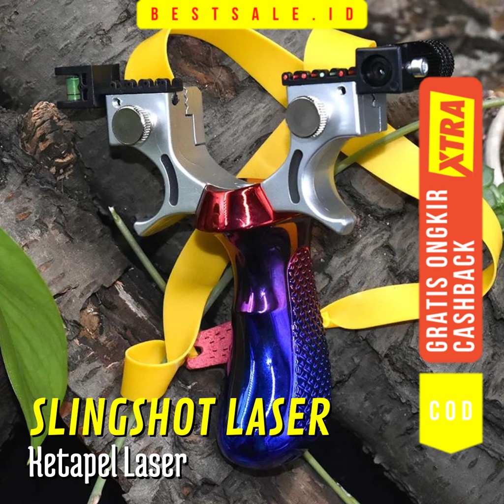 Ketapel Tactical Slingshot with Laser Sight &amp; Rubber Band