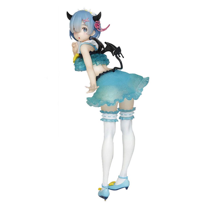 22cm Little Devil Rem Anime Figure RE: Zero-Starting Life in Another World Sexy Model Bengkok Over Mainan Anak PVC Hadiah Boneka