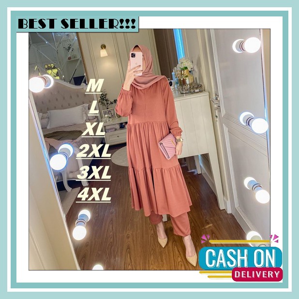 One Set Wanita Ootd Model Korean Style Series Matt Crinkle Air Flow Premium Import Higth Quality Mot
