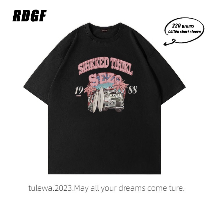 RDGF   T-shirt Oversize Car pakaian sederhana PRIA &amp; WANITA (UNISEX)