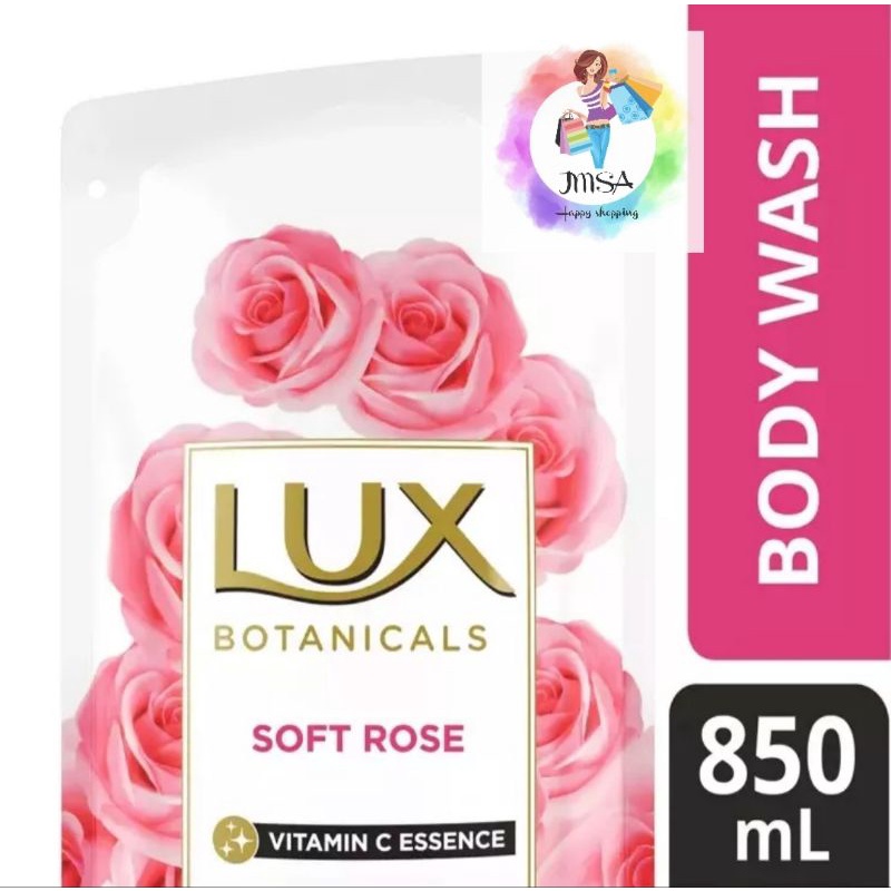 Lux Botanical Body Wash Soft Rose Refill 900ml Sabun Mandi Cair