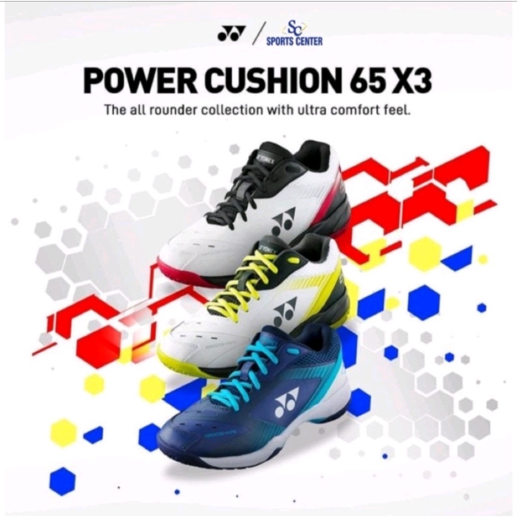 Sepatu YONEX SHB 65 X3 POWER CUSHION SHB65 X3 100% Original Badminton Shoes
