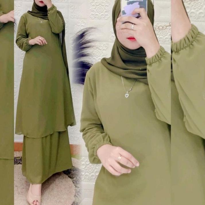 ✿ GAMIS CERUTY POLOS MALAYSIA/ MELAYU - BAHAN CERUTI + FULL PURING (COD) ♕