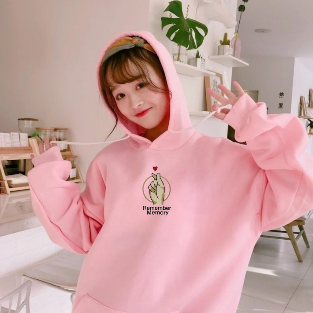Sweater Hoodie REMEMBER MEMORY Pria Wanita Sweater Jacket Outerwear Kasual Fashion Terbaru