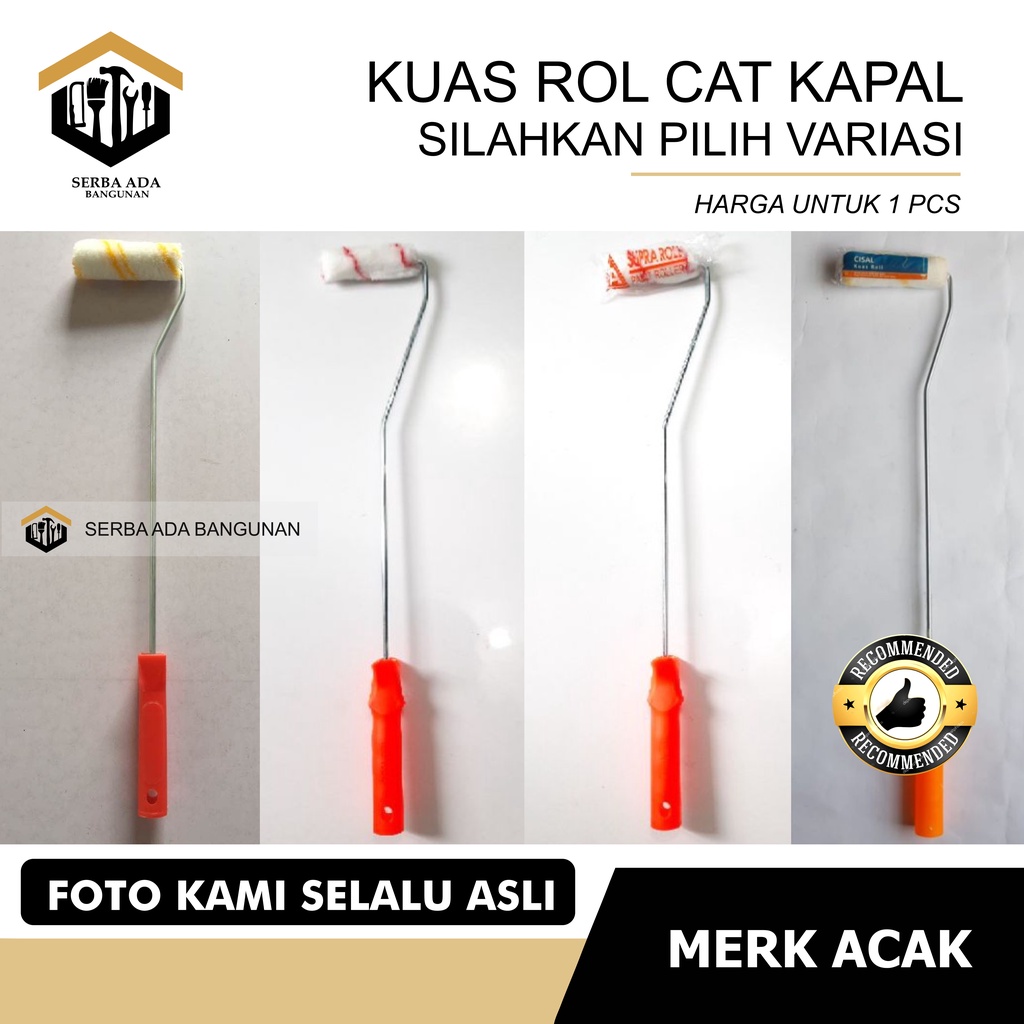 KUAS ROLL KAPAL MINI KECIL CAT GAGANG PLASTIK kuas roll kapal kecil 60 cm 4 inch