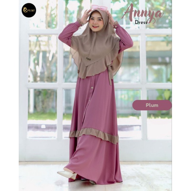 Annya dress by emka hijab gamis lebaran