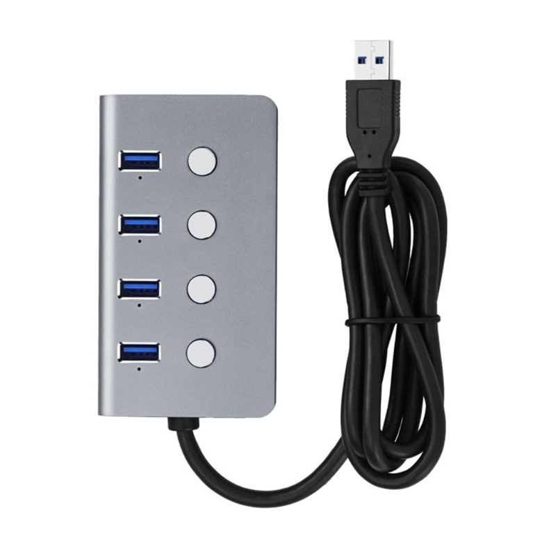 Zzz Hub Multi port USB3.0 Dengan Saklar Power On Off USB Splitter Hub Expander Adapter