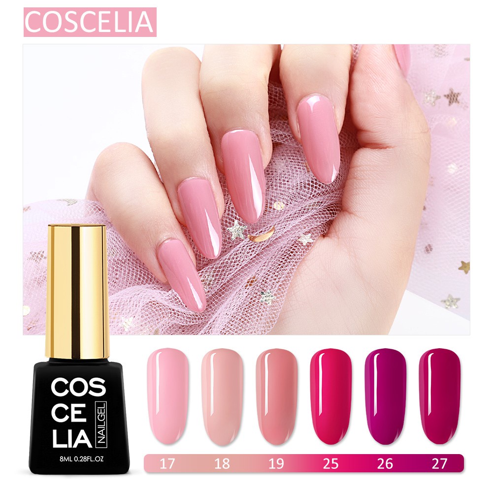 (01-40) COSCELIA Nail Gel Polish UV LED 8 ml / Kutek / Cat Kuku Bagus