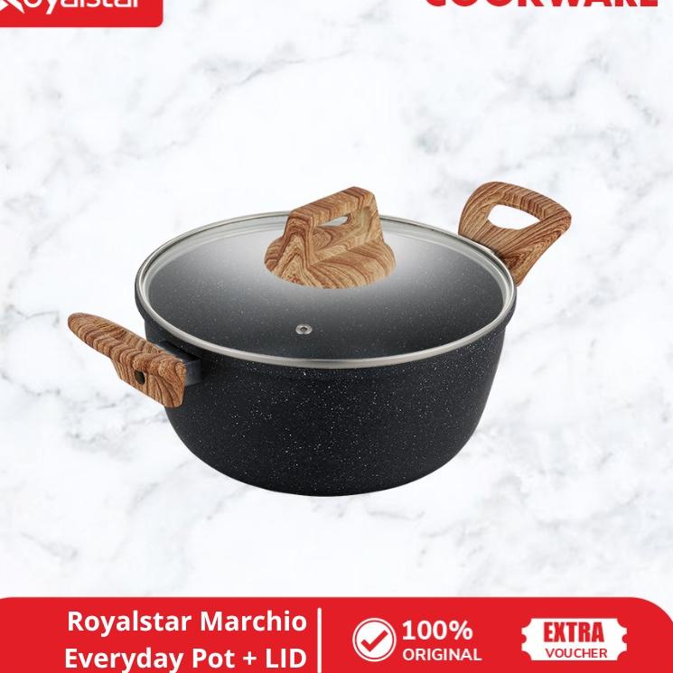 ✯ Royalstar Marchio Everyday Pot + LID - Panci Serbaguna Panci Sop Batu Granit Sauce ✪