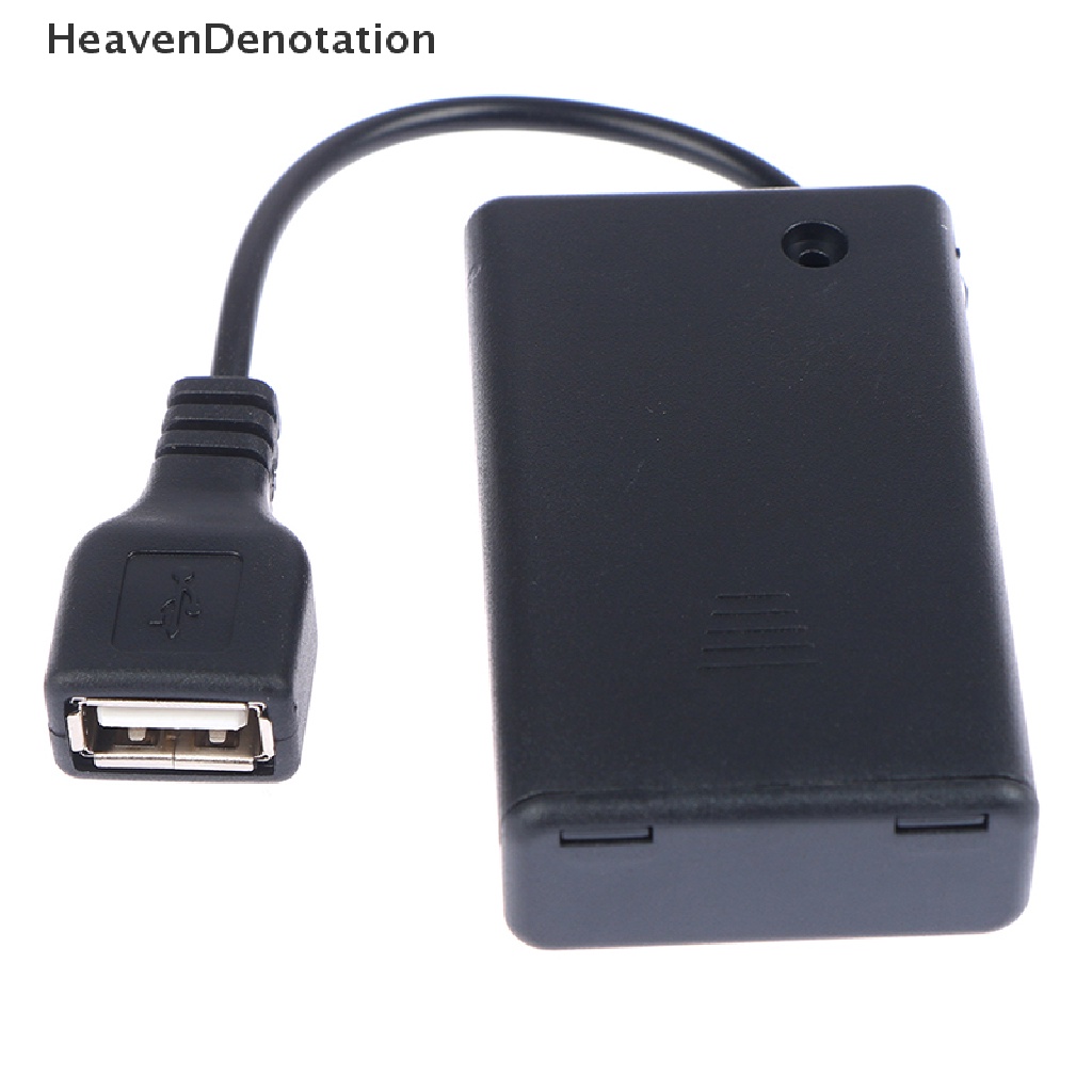 [HeavenDenotation] 3 * AAA Box With USB Port For Building Block Led Light Kit With Switch To HDV