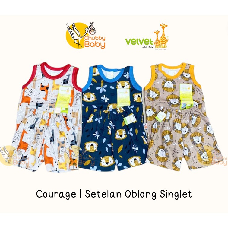 Velvet Junior 3Stel Setelan Oblong Singlet | Courage