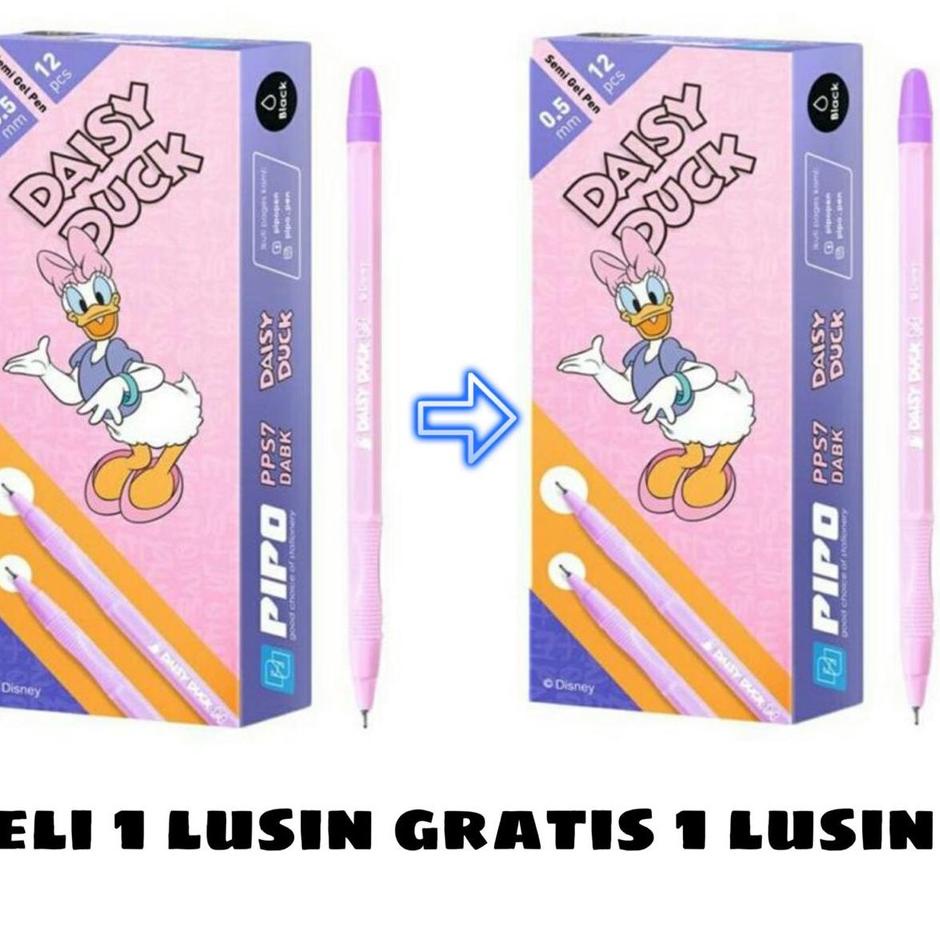 

Paket Irit Pipo pulpen Semigel pps7 daisy gratis 1 lusin pps7 daisy tinta hitam
