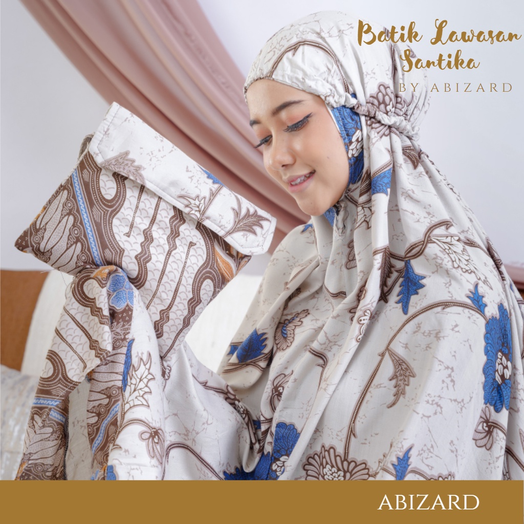 Abizard Mukena Dewasa Rayon Premium Terbaru Batik AZZURA Variasi Rampel jumbo